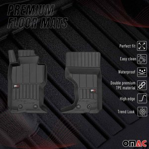 Mazda MX-5 Floor Mat - Omac - Proline Premium TPE - Black - 2015